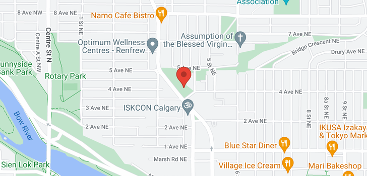 map of 413 510 Edmonton Trail NE